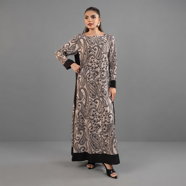 Classic Paisley Printed Maxi Dress