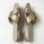 Gilded Pearl & Diamanté Flat Slides
