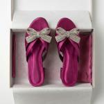 Glamour Satin Bow Block Heel