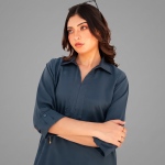 Steel Blue Tiered Co-Ord Set