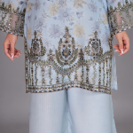 Celestial Frost Embroidered 3-Piece Suit