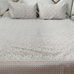 Blush Cotton Double Bedsheet With Pillow Set