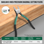 Special Tip Water Mouth Pliers, Eccentric Water Mouth Pliers, Electrician's Special Water Mouth Cutting Pliers, High Hardness, Ultra-Thin, Sharp Oblique Mouth Pliers