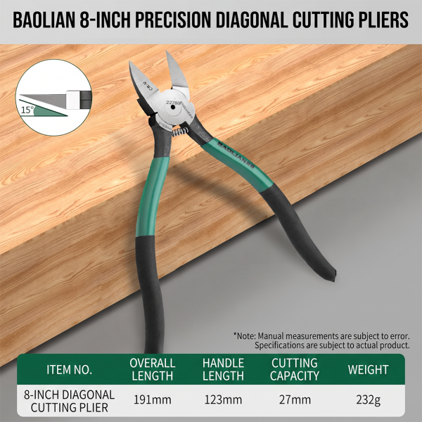 Special Tip Water Mouth Pliers, Eccentric Water Mouth Pliers, Electrician's Special Water Mouth Cutting Pliers, High Hardness, Ultra-Thin, Sharp Oblique Mouth Pliers