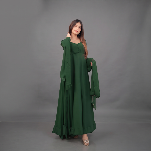 Emerald Serenity Flared Suit