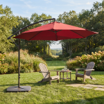 Red Cantilever Patio Umbrella