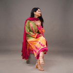 Meadow Sunset Tie-Dye Embellished 3-Piece Suit