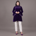 Royal Amethyst Pearl Velvet Suit
