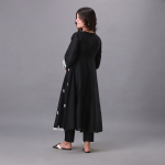 Black & White Embroidered Anarkali Frock