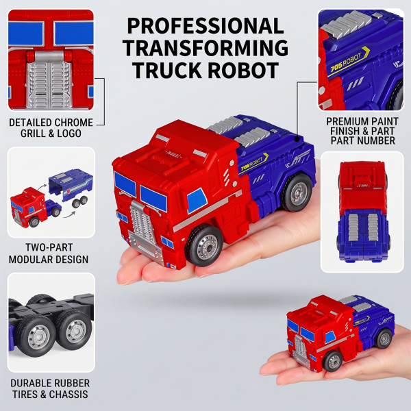 Car Toy Boy Simulation Truck Robot Children's Educational Manual Transforming Robot Children's Toy Car