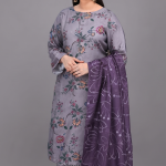Lavender Bloom Printed 3-Piece Suit
