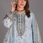 Celestial Frost Embroidered 3-Piece Suit