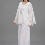 Elegant White Scalloped Eyelet Co-ord Set