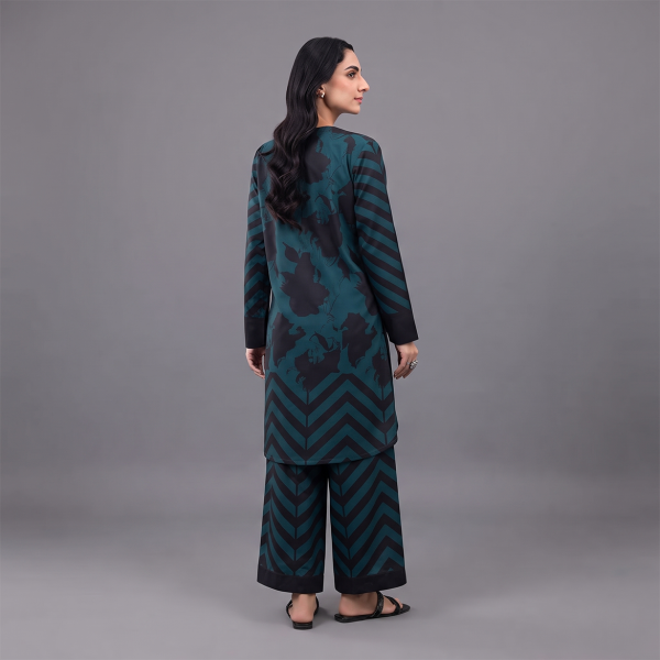 Teal and Black Chevron Co-ord Set