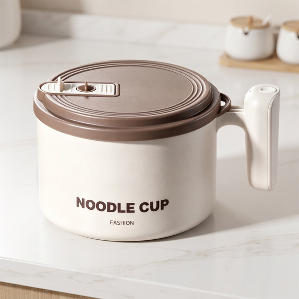 Stainless Steel Instant Noodle Bowl with Lid for Dormitory Use, Personal Use for Students, Large Capacity Insulated Lunch Box for Office Workers and Cafeteria Use