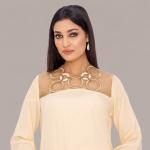 Charcoal Slate Straight-Cut Kurta with Intricate Ivory Floral Border