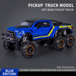 Boy's Toy Artificial Inertia Pickup Truck Light and Sound Effects Four-Door Six-Wheel Off-Road Vehicle Children's Car Toy