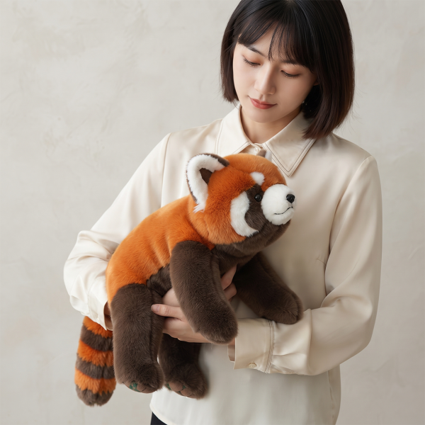 Lie Fox Doll Little Panda Plush Toy Raccoon Doll Children Sleeping Doll Boys and Girls Birthday Gift