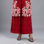 Crimson Bloom Layered Co-Ord Suit