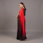 Crimson Noir Ombre Saree