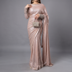 Champagne Starlight Drape Saree