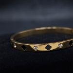 Orenoor Clover & Diamond Bangle