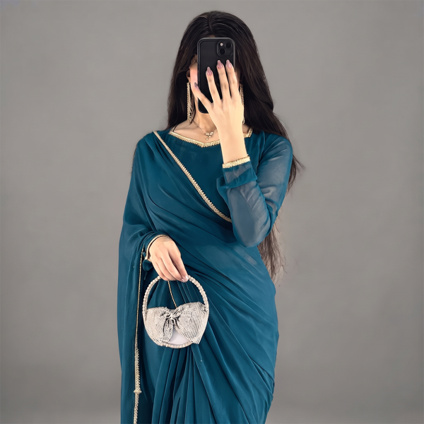 Teal Grace Saree