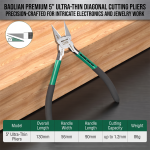 Special Tip Water Mouth Pliers, Eccentric Water Mouth Pliers, Electrician's Special Water Mouth Cutting Pliers, High Hardness, Ultra-Thin, Sharp Oblique Mouth Pliers