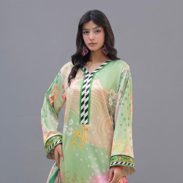 Pistachio Bloom Digital Print Lawn Suit