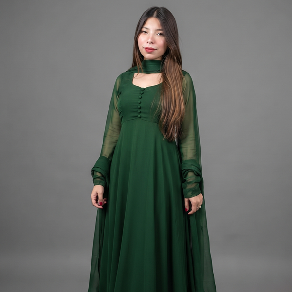 Emerald Serenity Flared Suit