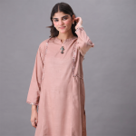 Blush Pink Minimal Embroidered Girls Suit
