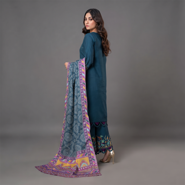 Twilight Teal Elegance 3-Piece Suit