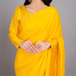 Sunlit Marigold Grace Drape Saree