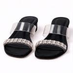 Transparent Block Heels Sandals for Womens