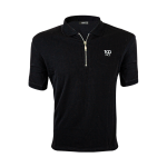 100 Fit Black Zipper Polo – Premium Piqué Fabric