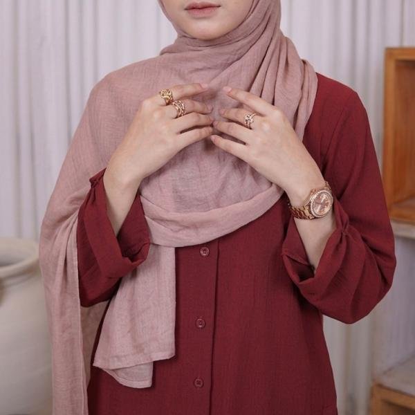 Deep Maroon Modest Button-Down Co-ord Set