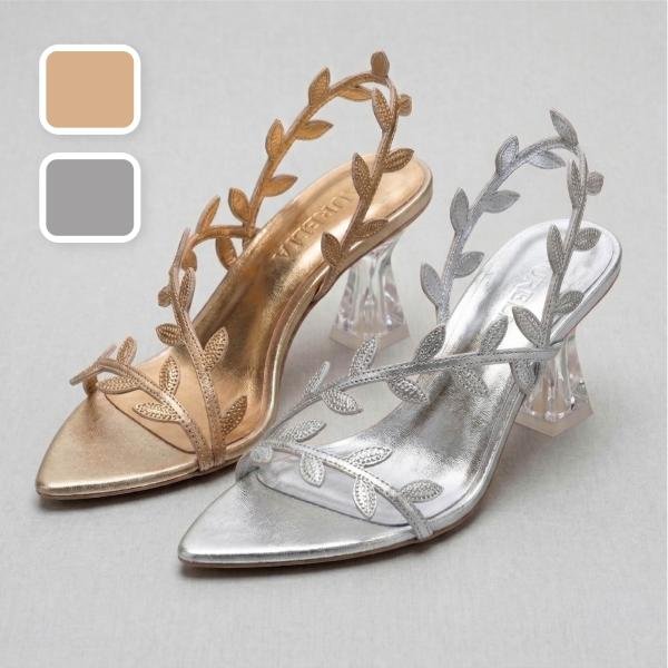 Golden Embellished Heels for Women