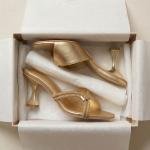 Golden Stiletto Heels For Women