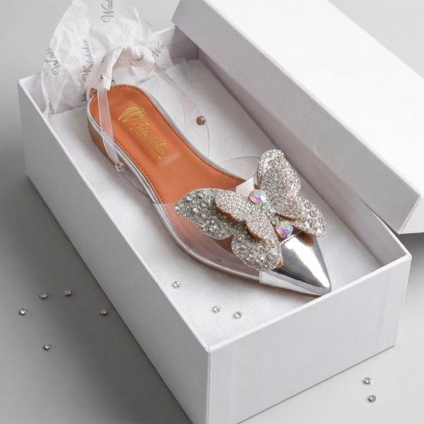 Butterfly Transparent Cinderella Sandals