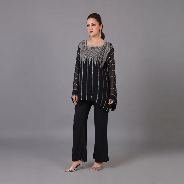 Noir Luxe Embellished Co-Ord Set