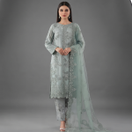 Sage Monochrome Embroidered Ensemble