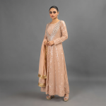 Peach Lumière Embellished 3-Piece Formal Suit