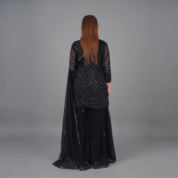 Midnight Mirror Elegance Sharara