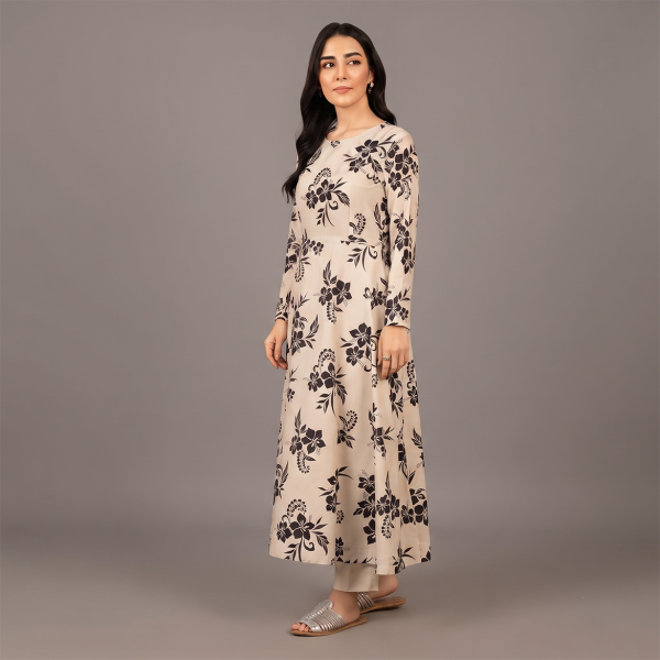 Beige Floral Maxi