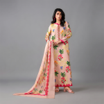 Blossom Charm Floral Printed Lawn Suit