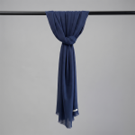 Navy Blue Turkish Lawn Scarf