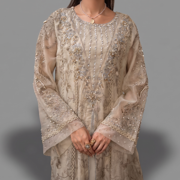 Manahil Embroidered   3-Piece Organza Festive Maxi Suit