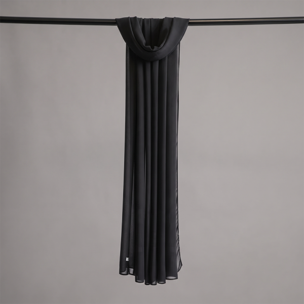 Noir Chiffon Scarf