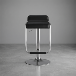 Modern Black Chrome Bar Stool