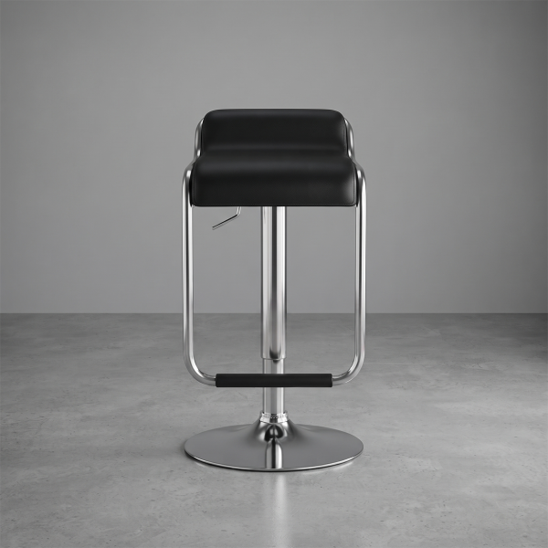 Modern Black Chrome Bar Stool